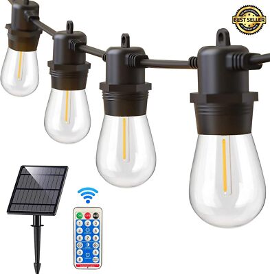 S14 Guirnaldas De Luces Solares Para Exteriores,Impermeables Luces De Patio-54FT