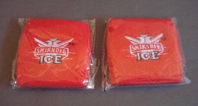 2 Smirnoff Ice Armbänder Schweißbänder rot bestickt neu & unbenutzt