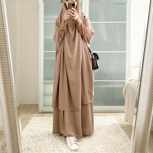 Ramadán Mujeres Khimar Vestido de Oración Kaftán Niqab Vestido Árabe Disfraces Islámicos - Imagen 15 de 315