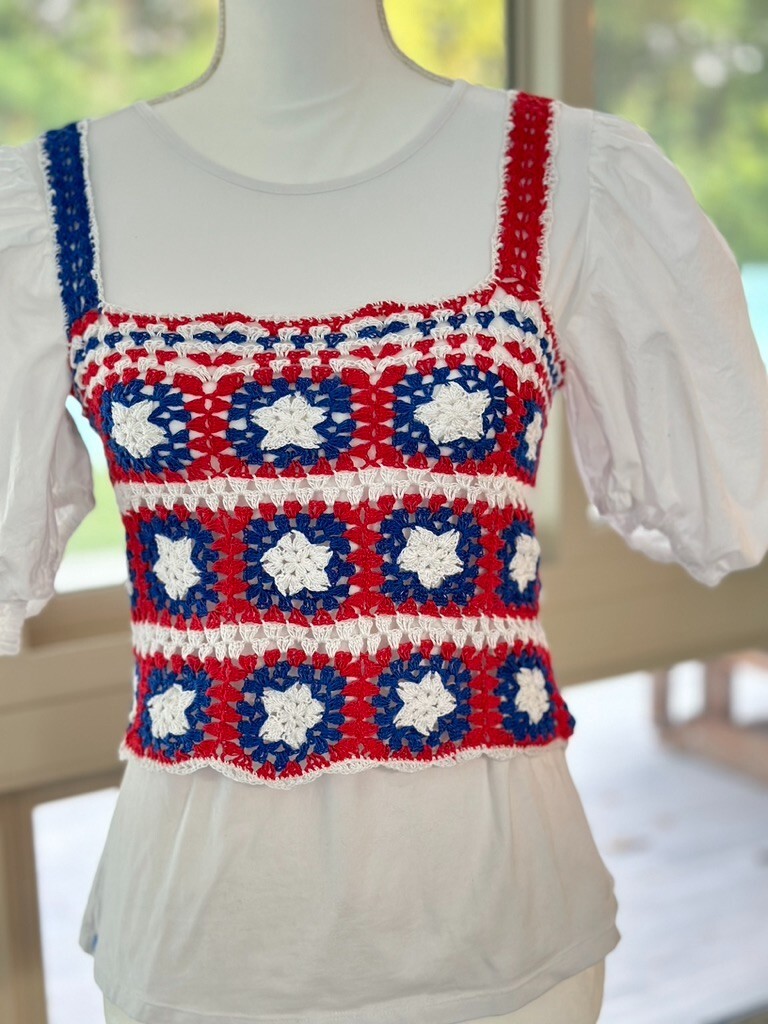 fourth of july crochet top