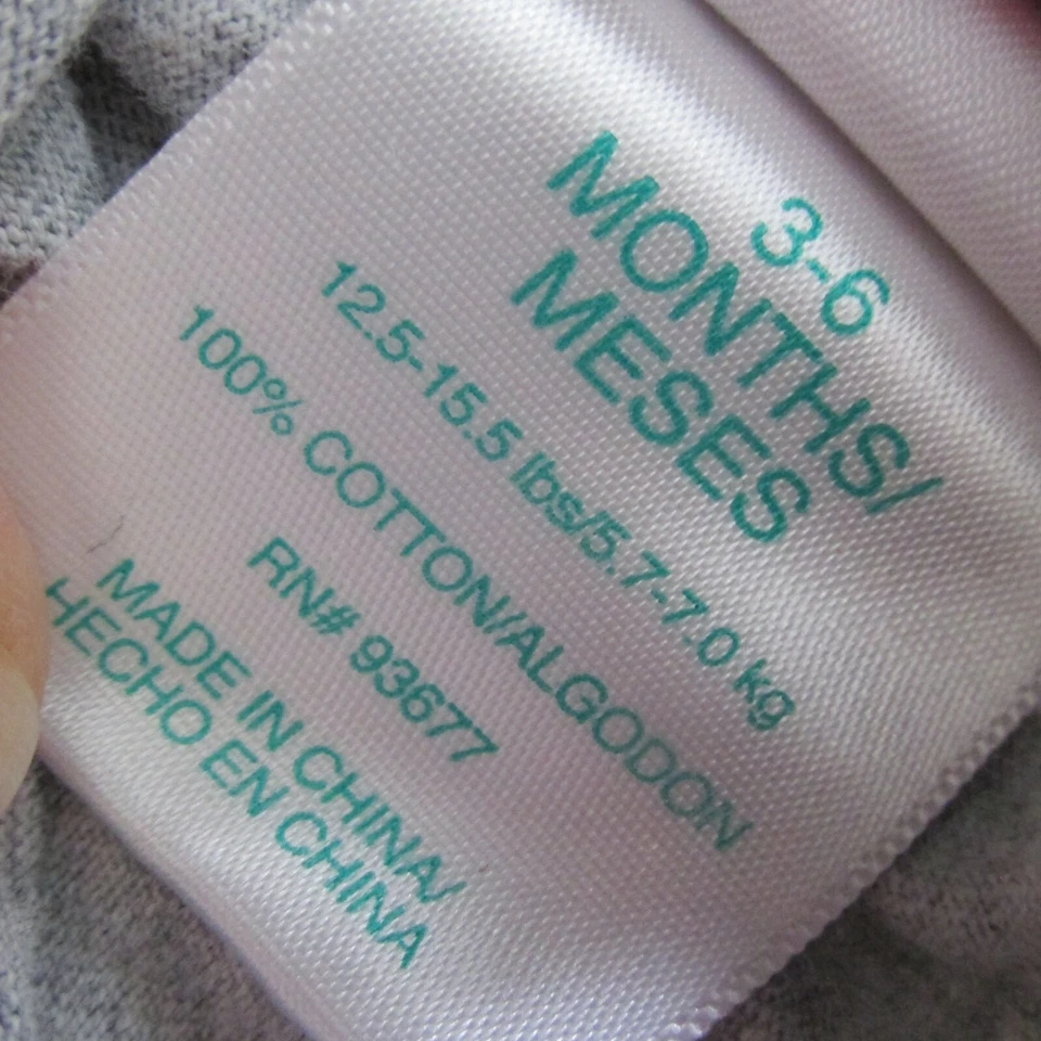 Pantalones deportivos elásticos grises talla 3-6M Okie Dokie Foto 3 de 4