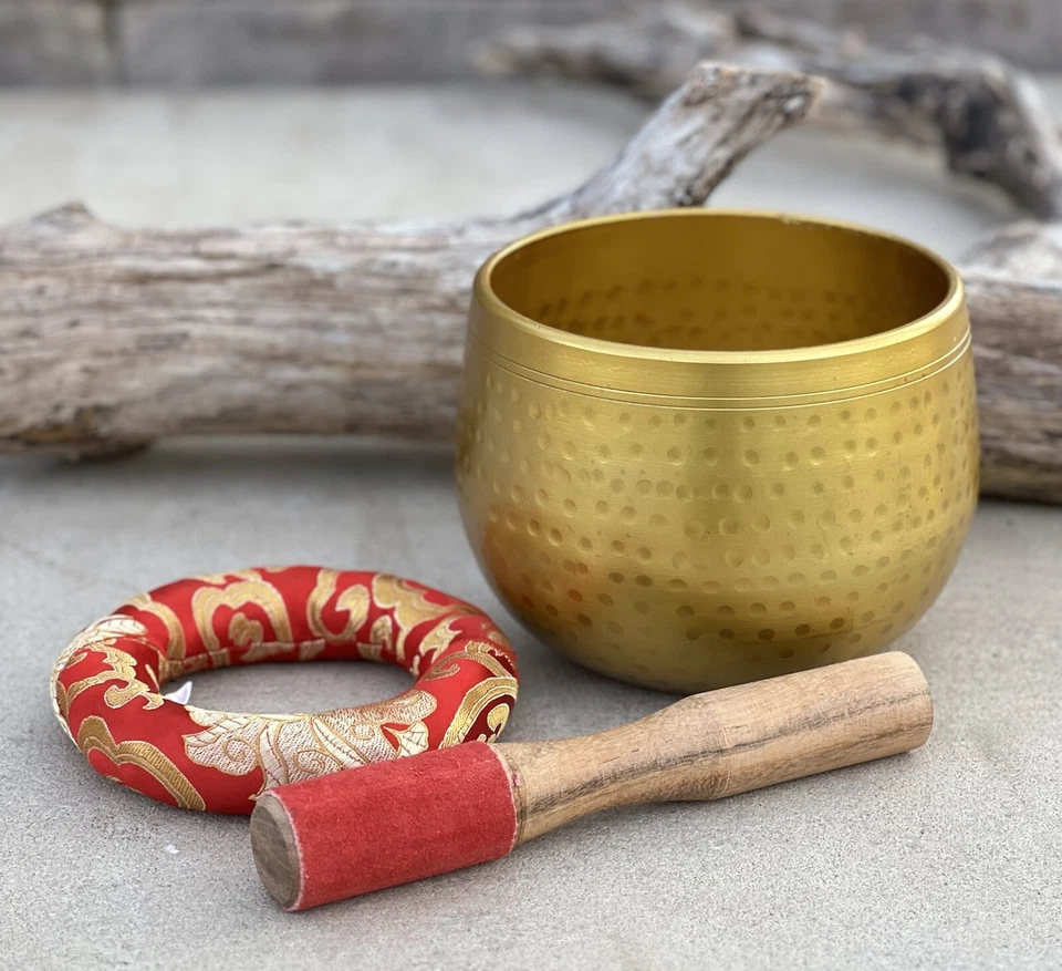 Большое тибетское кольцо гонг поющая чаша полный комплект глубокая медитация йога - Изображение 4 из 4