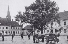 Lippehne/ Lipiany- Der Marktplatz mit B&auml;ckerei Bemhagen (Ostbrandenburg)  1922