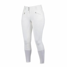 Image of Dublin Embrace Heritage Full Seat Ladies Breeches Fishtail Back - White 12/30"