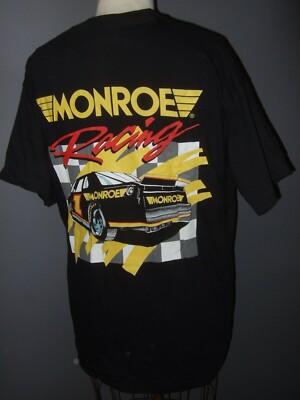 Monroe Drag Racing Black Clay Millican Shocks Struts New Mens T Shirt Size XL