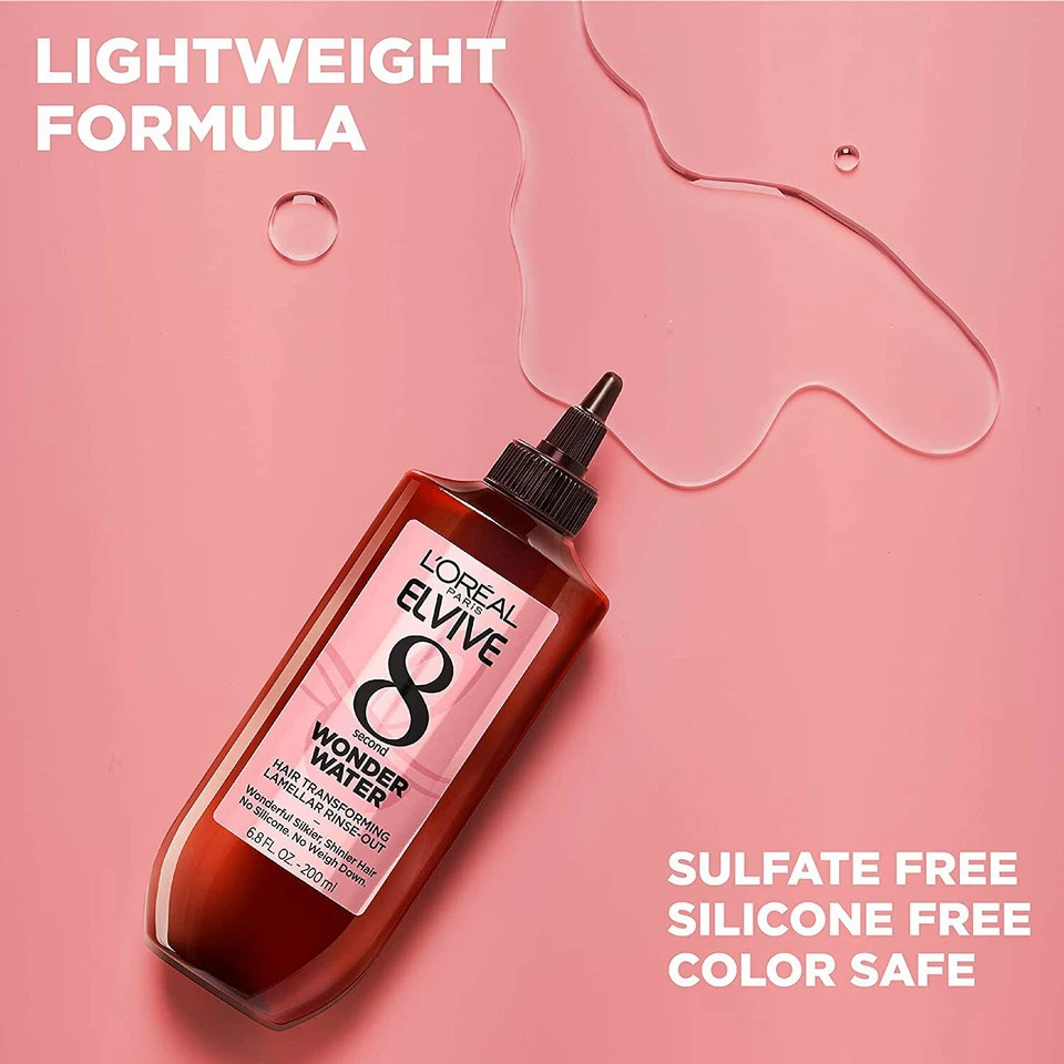 L’Oreal Paris ELVIVE 8 Second WONDER WATER Lamellar Rinse-out - 6.8 FL. Oz - Image 3 of 4