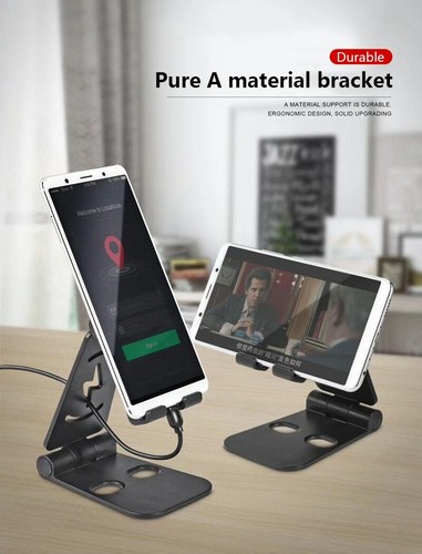 Universal Foldable Desktop Desk Stand Holder Mount For Cell Phone and Tablet Pad - Picture 6 of 17