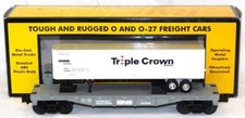 Coche plano MTH 30-7616 Norfolk & Southern con remolque triple corona en caja O C8 60368