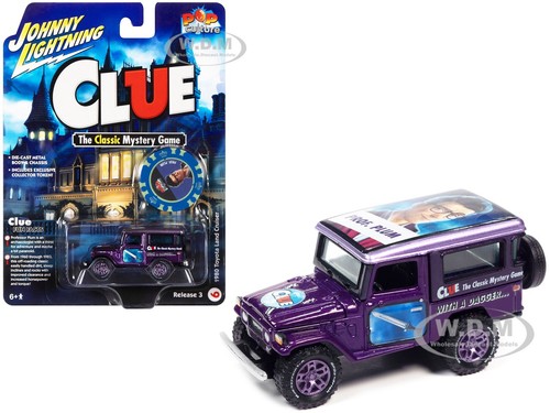1980 Toyota Land Cruiser lila "Clue" 1/64 Auto Johnny Lightning JLPC008-JLSP274 - Bild 1 von 2