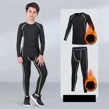 Thermo Kinder Ski Unterwäsche Set Funktionswäsche Unterhemd Unterhose Snowboard