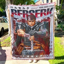 Anime Woven Tapestry Berserk Guts Throw Blank...