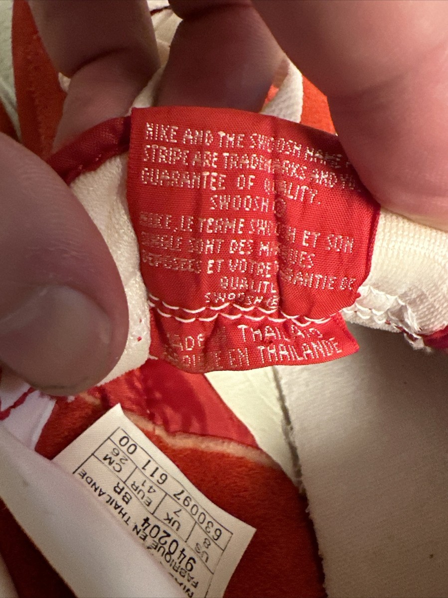 1994 Nike Bruin Suede Vintage Red White Sneaker without box 1994 Nike Bruin Suede Vintage Red White Sneaker without box