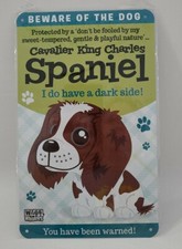 Wags  Whiskers Beware of Dog SPANIEL You have been warned Metal Sign New    