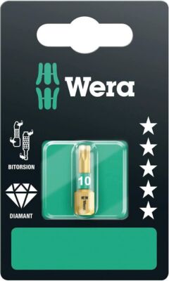 Wera 867/1 BDC Torx Bits SB TX10, TX 10 x 25 mm, Wera 05134374001