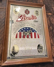Strohs Beer Mirrored Sign Democratic National Convention 1984 San Francisco VTG