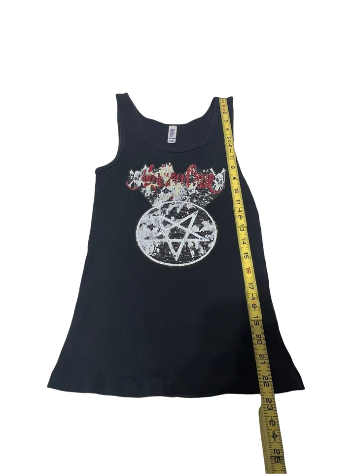 Camisetas sin mangas Motley Crue Rock Roll VERDADERAS vintage para mujer NEGRAS HECHAS EN EE. UU. GRANDES Foto 2 de 4