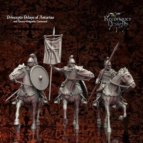 Reconquer Designs Miniaturas Medieval Pelayo y Comando Visigodo Asturiano 28mm + - Imagen 2 de 6
