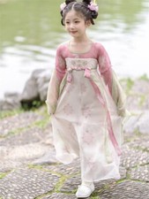 Girls Chinese Traditional Hanfu Dress Oriental Princess Dress Baby Dance Wear