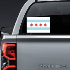 City of Chicago flag sticker decal IL travel Willis Tower car Truck SUV stars