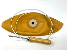 FULL-SIZE Latex Football Bladder +WHITE NFL Style Suede Lace + Lacing Tool 