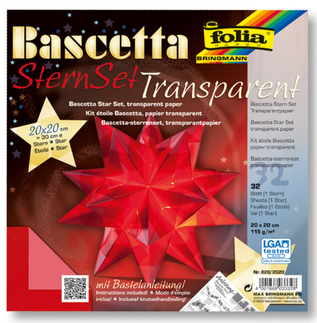 Bascetta Stern Transparentpapier 30x30cm Rot Gunstig Kaufen Ebay