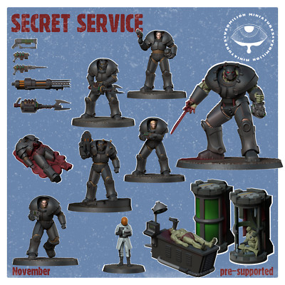 Full Set | Secret Service | Vermillion | Wargaming 3D Print Mini