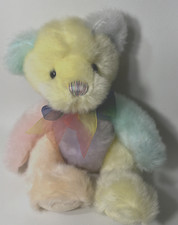 HTF First  Main Sorbet Pastel Rainbow Color Block Bear W/ Lace Paws  1624 Soft