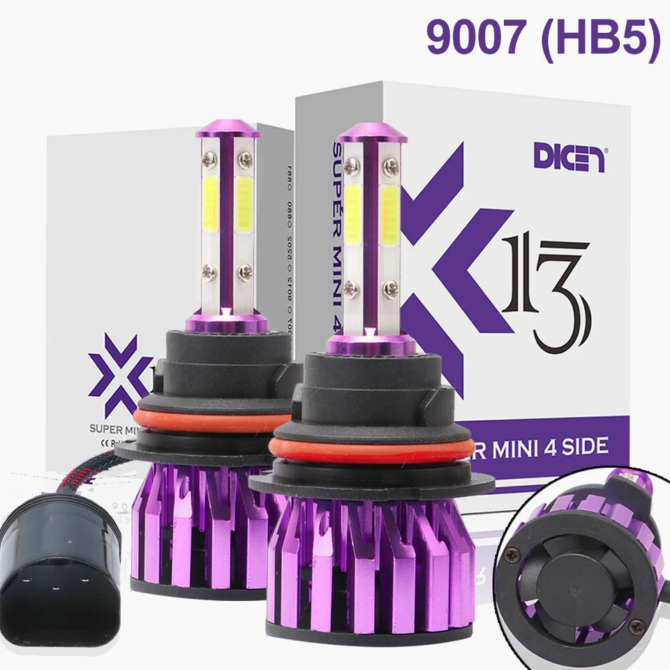 9007 HB5 LED Headlight Kit Hi/Lo Beam 1550W 232500LM Car Light Bulbs 6000K White - Image 2 of 4