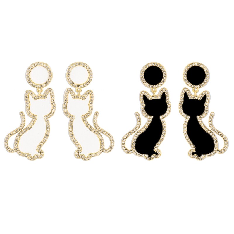 Sparkling Rhinestone Dangle Stud Earrings for Women Jewelry