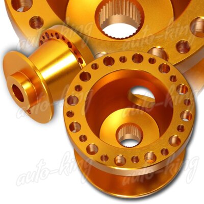 ORANGE T-6061 ALUMINUM 6-HOLE STEERING WHEEL HUB ADAPTER FOR 90-96