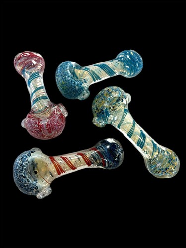 Hand Pipes Glass Tobacco Green 4.5 inches Durable and Stylish Smoking Accessory - Picture 2 of 4