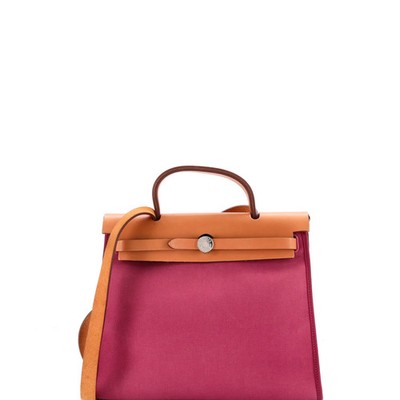 Hermes Herbag Zip Leather and Toile 31