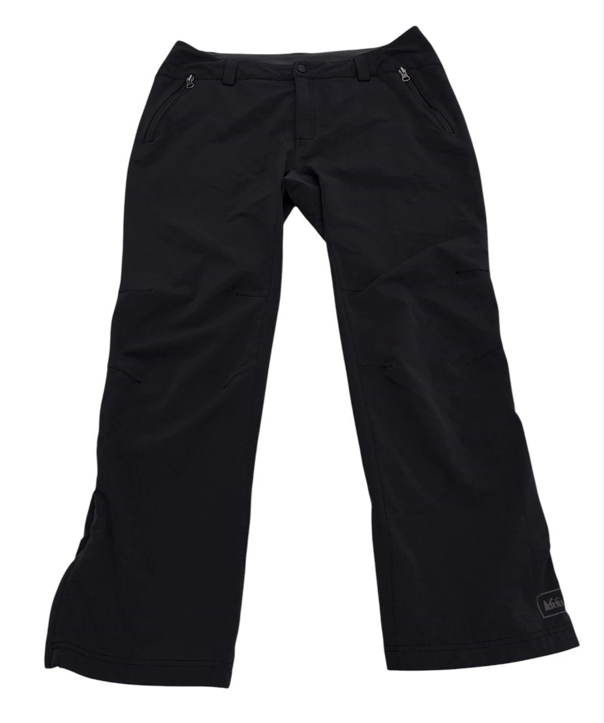 REI Mistral Soft Shell Pants Womens 12 Petite Black Stretch Hiking Hiking Gorp