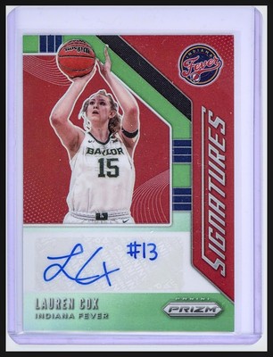 2020 Panini Prizm WNBA #SG-LCX Lauren Cox Signatures Green Auto
