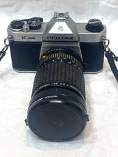 Vintage Asahi Pentax K1000 Camera w SMC Pentax-A Zoom 1:3.5 35-105mm lens Tested