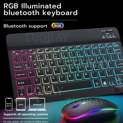 Bluetooth Beleuchtete Tastatur Maus Für Xiaomi Mi Pad 7 6 5 Pro Redmi Pad SE 11