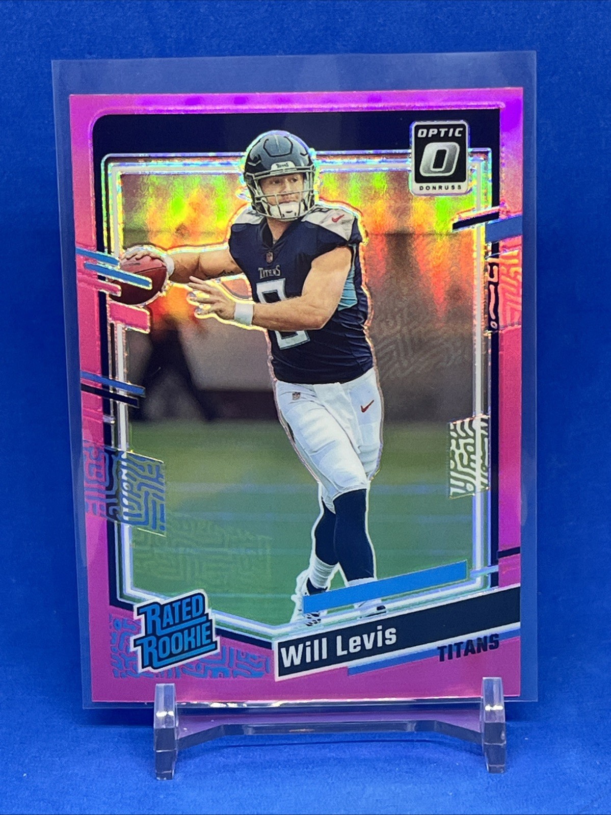 2023 Panini Donruss Optic Rated Rookie Will Levis #298 Pink Prizm Titans 🏈-2