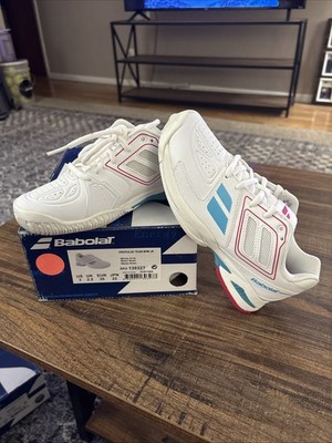 Babolat Propulse Team BPM Junior Size 3 Tennis Shoes White/Rose Brand New 