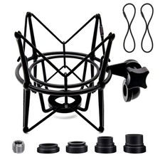 SUUNTOK Microphone Shock Mount Universal Mic Holder Spider Medium, Black