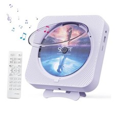 Portable CD Player with Bluetooth Desktop CD Player for Home CD Music Purple