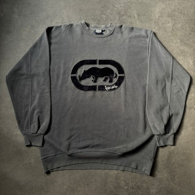 Ecko Unltd. Vintage 90er Hip Hip Baggy Pullover Grau 1990 Rap Herren Gr. L