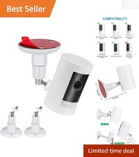 360 Adjustable Wall Mount for Cameras - Easy, Screwless Installation, 2-Pack