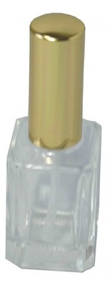 1 Flakon 15 ml Saida mit Zerstäuberpumpe und Kappe gold Flacon Parfümflakon leer