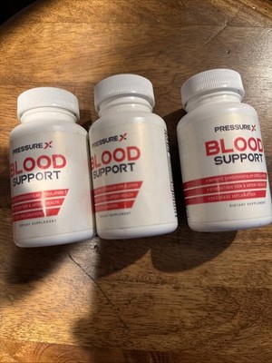 3-Pack Pressure X Blood Support - PressureX Blood Sugar Supplement -180 Cap 8/26