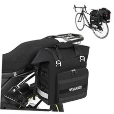 Motorcycle Side Bag 20-25L Expandable &ndash; Water Resistant Heavy Duty Black