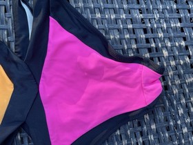 AGENT PROVOCATEUR Bright Orange And Pink Cut Out One Piece Swimsuit