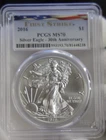 2016 US Silver Eagle $1 PCGS MS70 First Strike