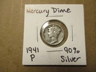 Mercury Dime, 90% Silver 1941-P, #65