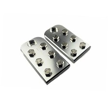 Pair of 6-point flat lug battery terminals for 3/8 studs