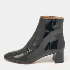 Aquazzura Black Patent Leather Ankle Length B...